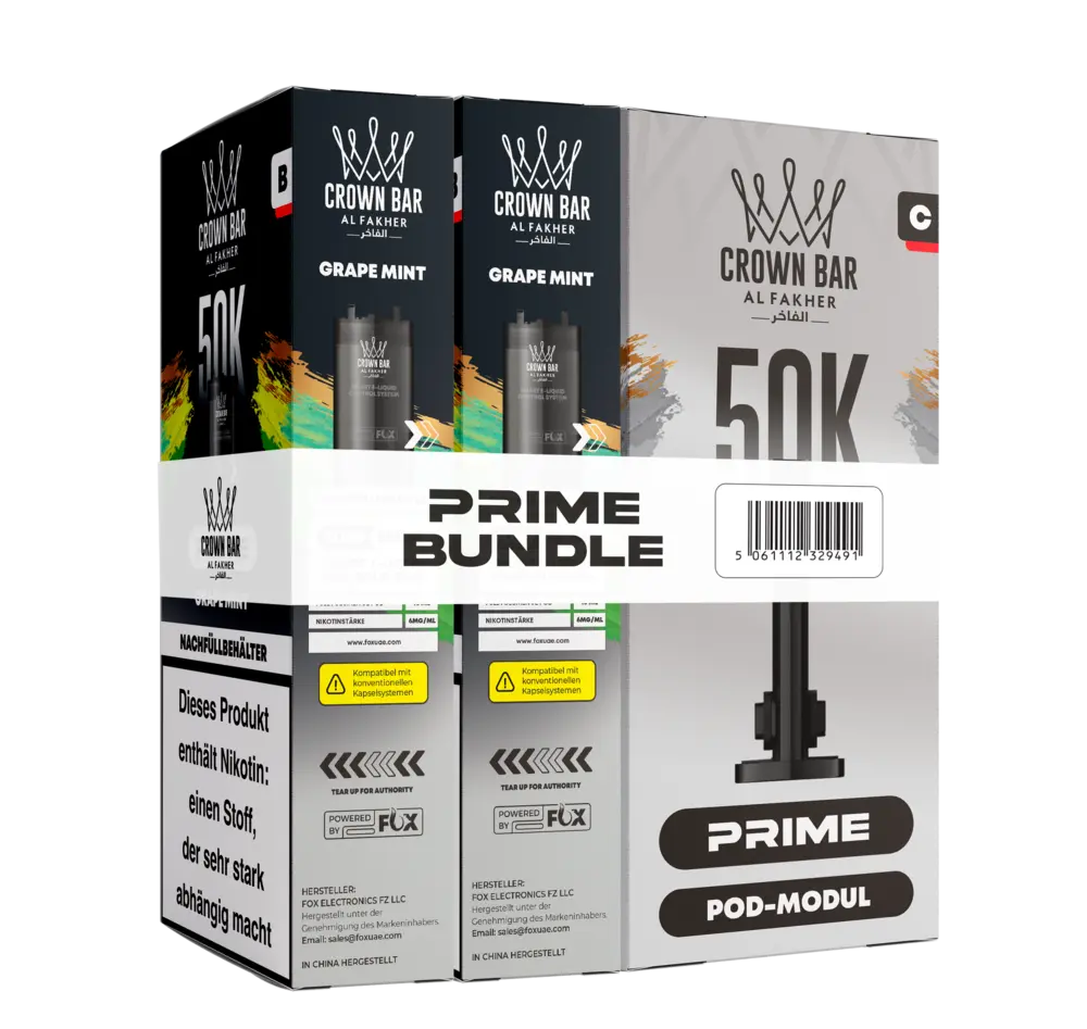 Al Fakher 50K Hypermax Prime Pod Bundle - Grape Mint