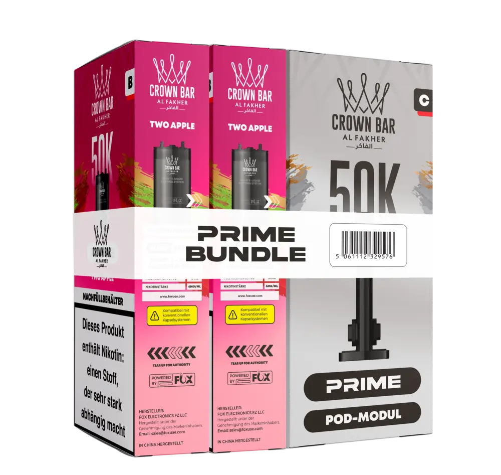 Al Fakher 50K Hypermax Prime Pod Bundle - Two Apple