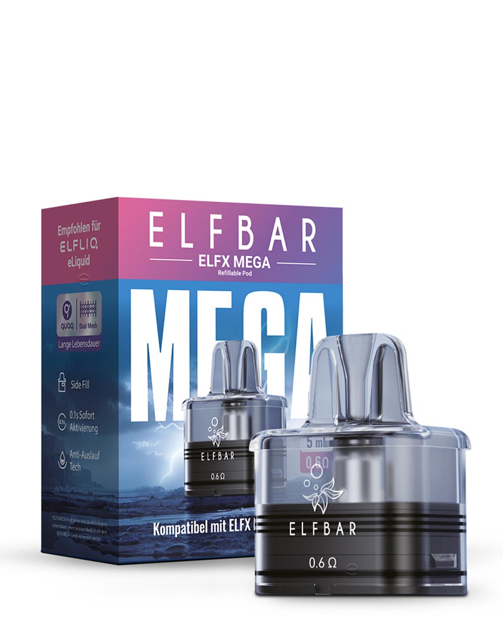 ELFX MEGA Refillable Pod Tank Verdampfer 5ml - Smokers Paradise