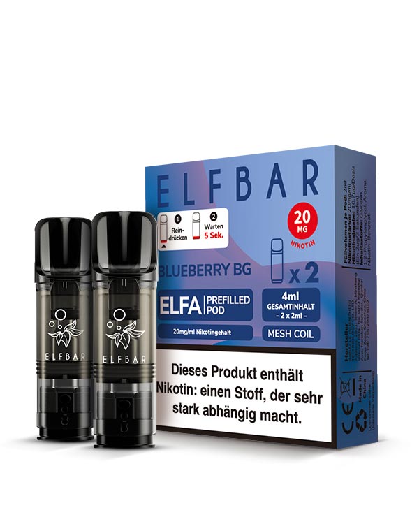 ELFA Pods Blueberry Bubblegum (2 Stück) 20mg - Smokers Paradise