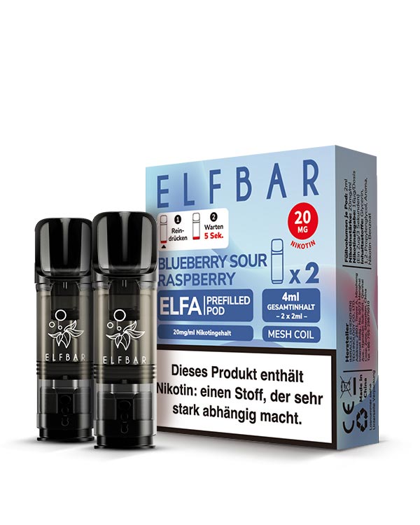 ELFA Pods Blueberry Sour Raspberry (2 Stück) 20mg - Smokers Paradise