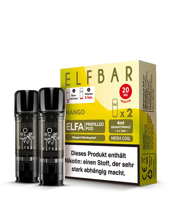 ELFA Pods Mango (2 Stück) 20mg - Smokers Paradise