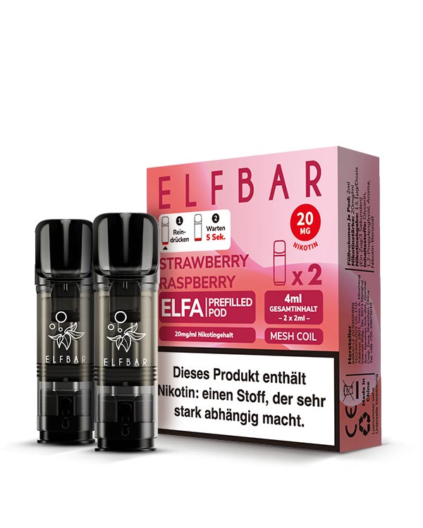 ELFA Pods Strawberry Raspberry (2 Stück) 20mg - Smokers Paradise