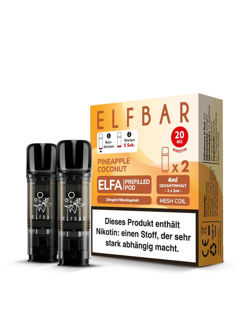 ELFA Pods Pineapple Coconut (2 Stück) 20mg - Smokers Paradise