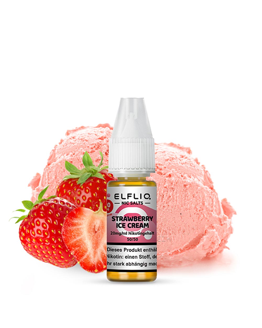 Elfliq Strawberry Ice Cream Nikotinsalz Liquid 10ml - Smokers Paradise