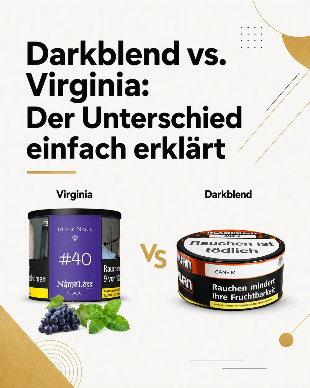 Darkblend vs. Virginia: Der Unterschied einfach erklärt