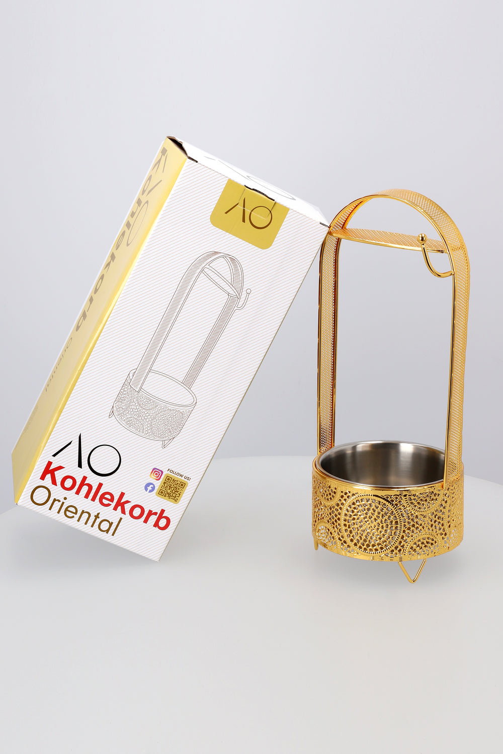 Kohlekorb Oriental Gold
