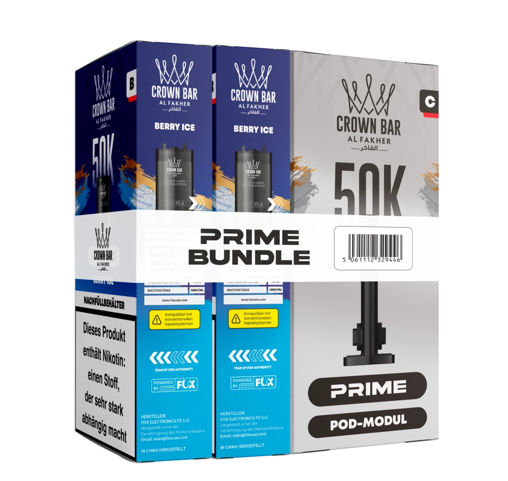 Al Fakher 50K Hypermax Prime Pod Bundle - Berry Ice