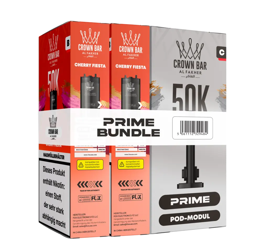 Al Fakher 50K Hypermax Prime Pod Bundle - Cherry Fiesta