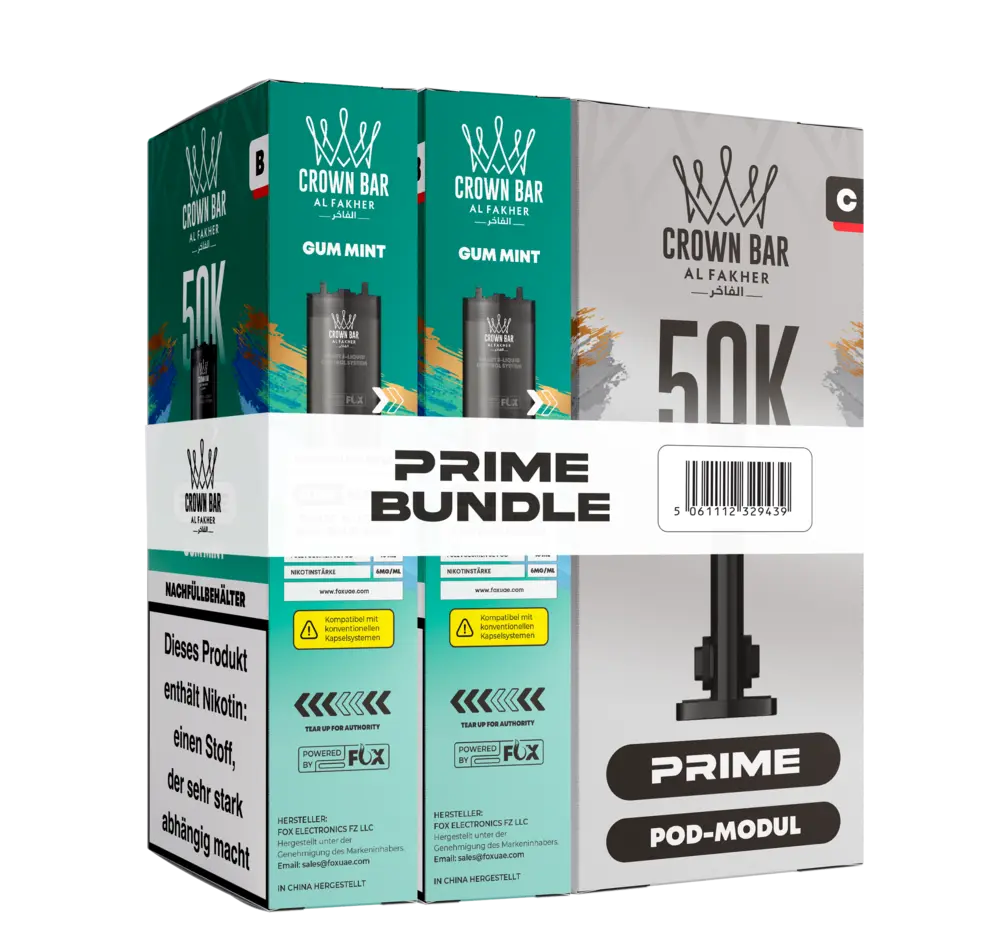 Al Fakher 50K Hypermax Prime Pod Bundle - Gum Mint