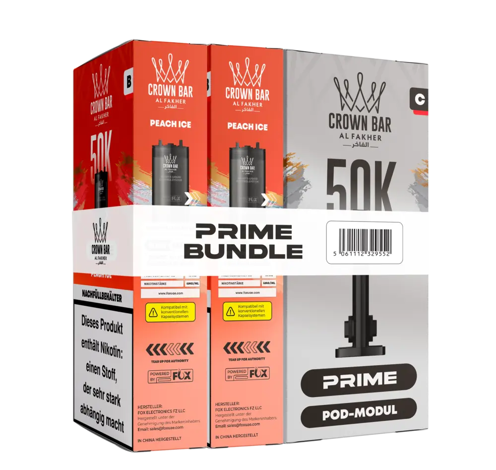 Al Fakher 50K Hypermax Prime Pod Bundle - Peach Ice