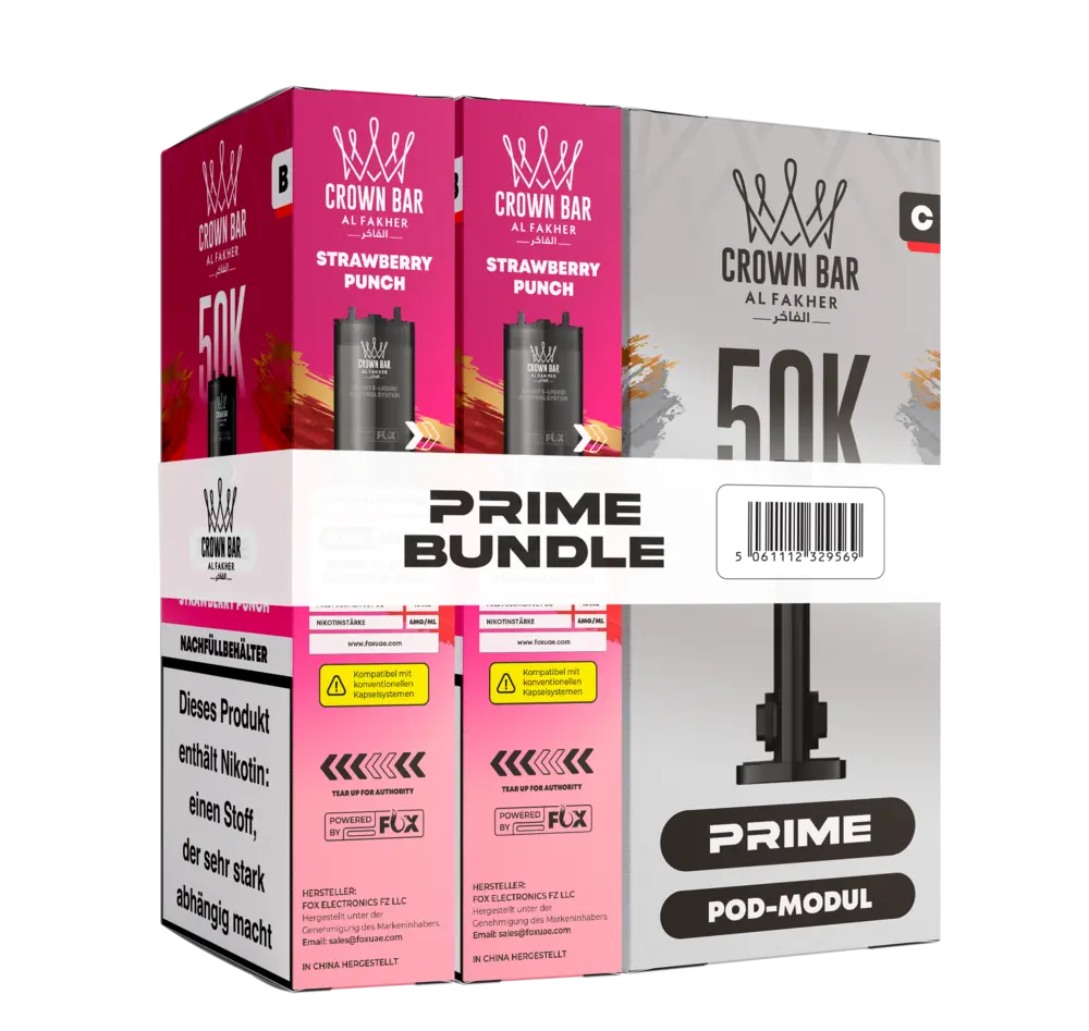 Al Fakher 50K Hypermax Prime Pod Bundle - Strawberry Punch