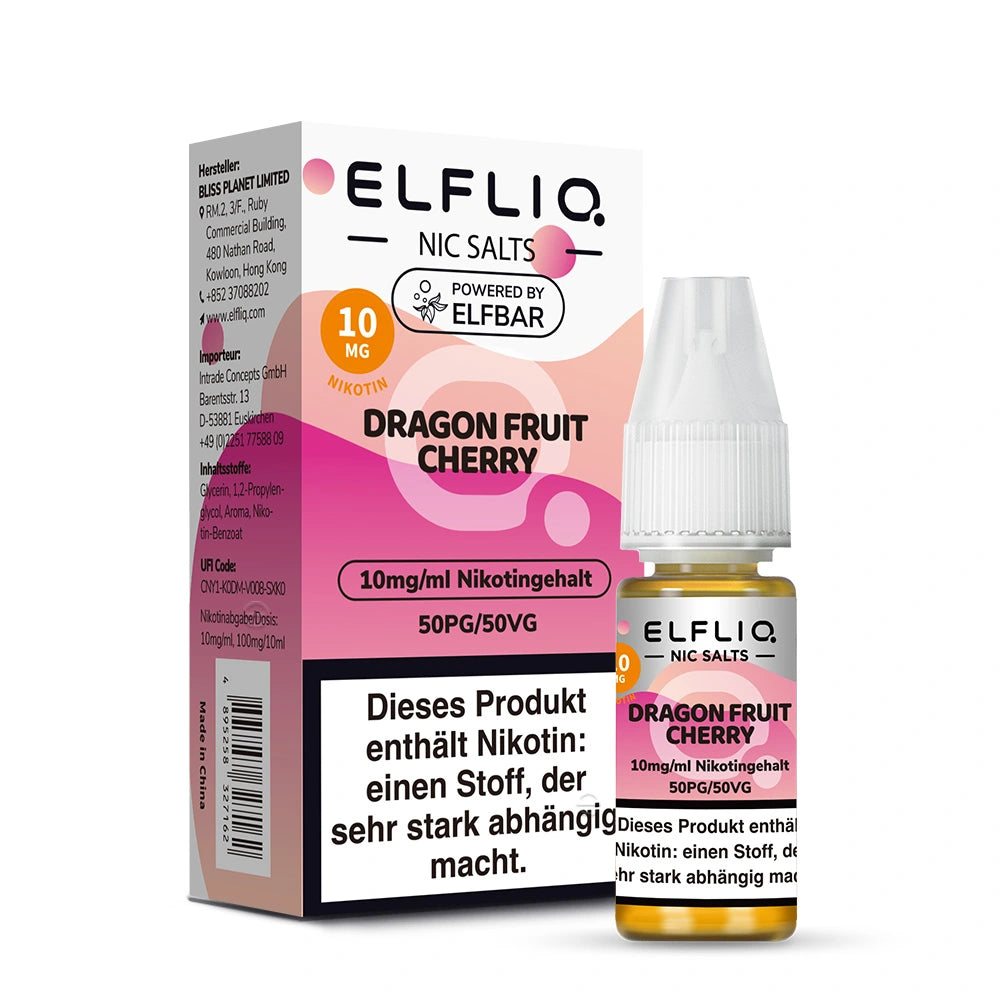 Elfbar ELFLIQ Dragonfruit Cherry Nikotinsalz Liquid 10ml