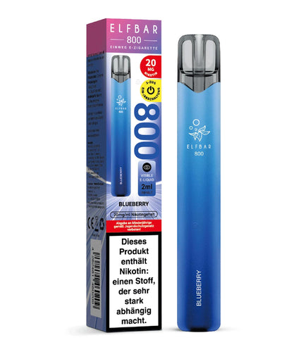 Elfbar 800 Einweg E-Zigarette Blueberry 20mg - Smokers Paradise