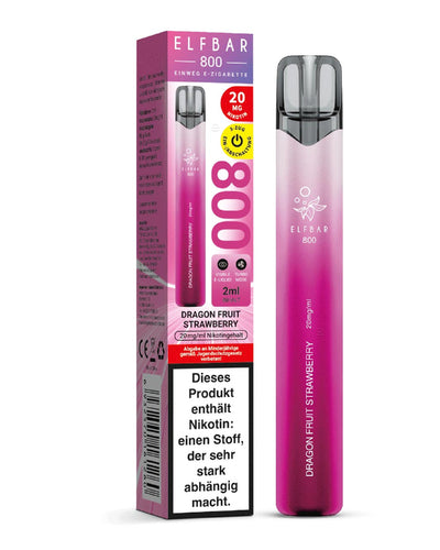 Elfbar 800 Einweg E-Zigarette Dragon Fruit Strawberry 20mg - Smokers Paradise