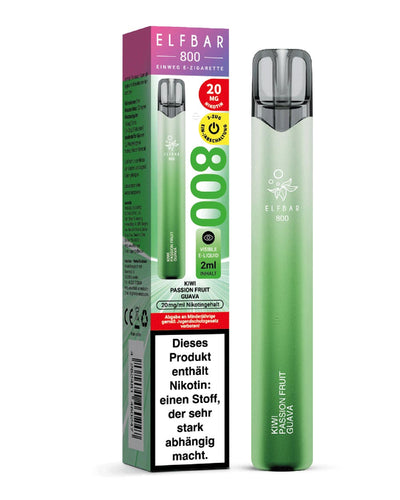 Elfbar 800 Einweg E-Zigarette Kiwi Passion Fruit Guava 20mg - Smokers Paradise