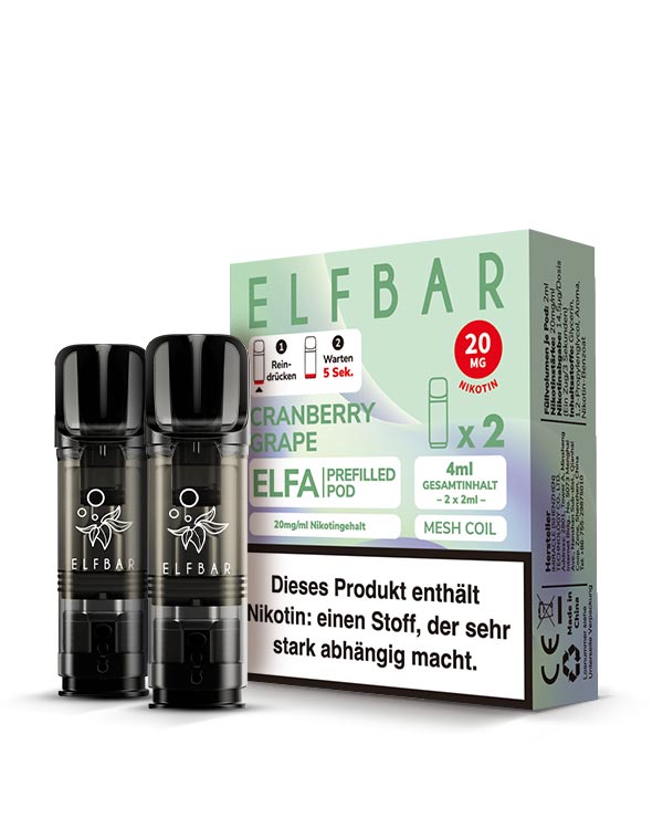 ELFA Pods Cranberry Grape (2 Stück) 20mg - Smokers Paradise