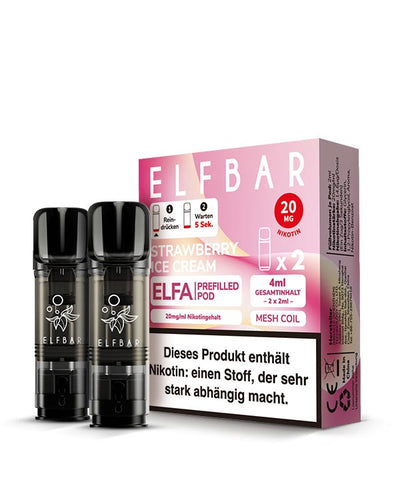 ELFA Pods Strawberry Ice Cream (2 Stück) 20mg - Smokers Paradise