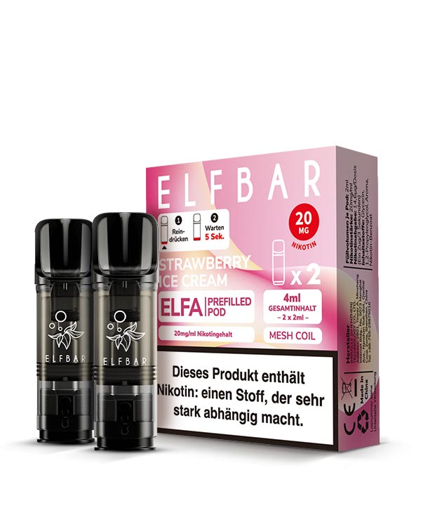 ELFA Pods Strawberry Ice Cream (2 Stück) 20mg - Smokers Paradise
