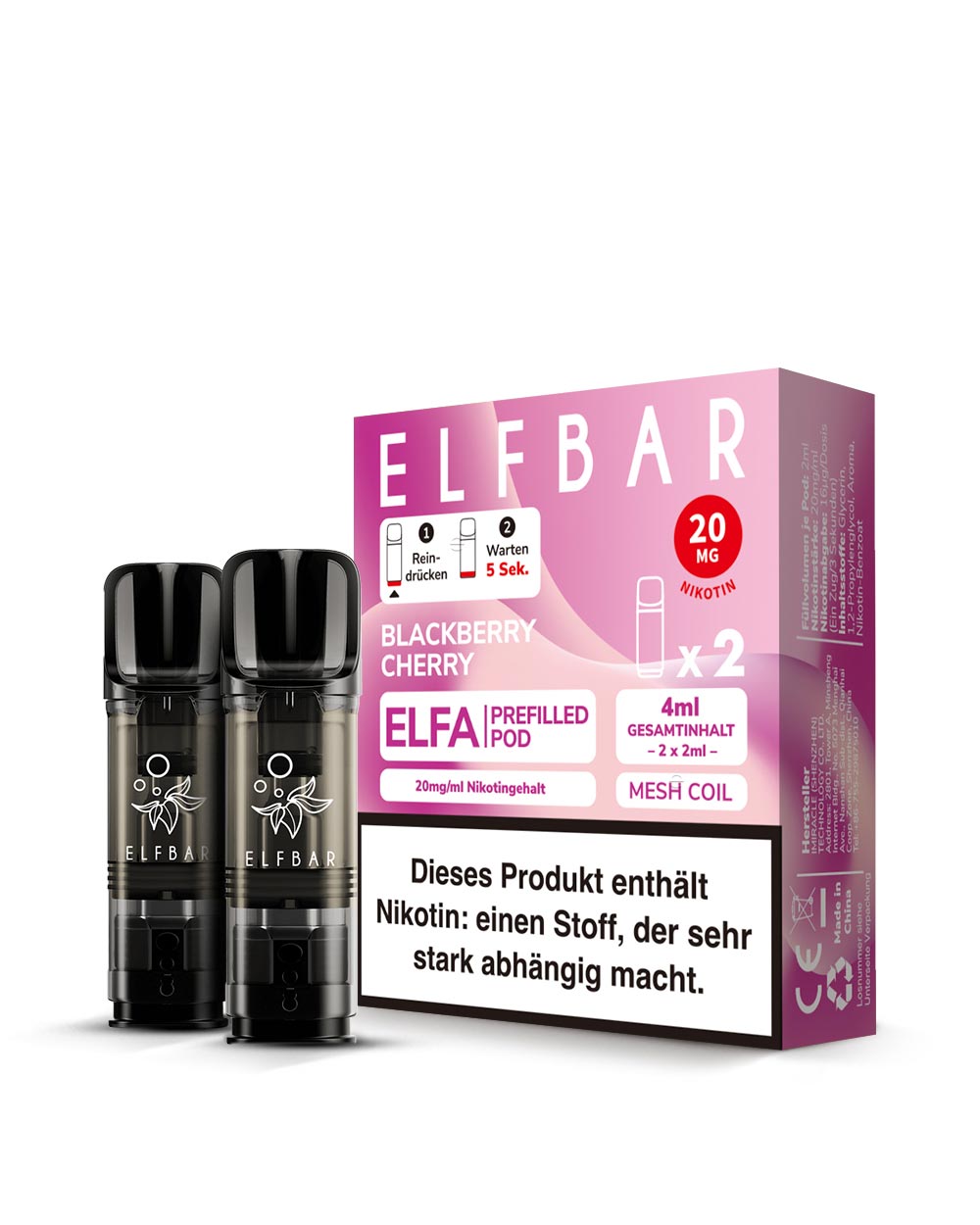 ELFA Pods Blackberry Cherry (2 Stück) 20mg - Smokers Paradise