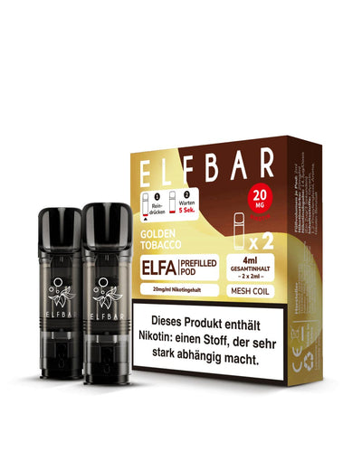 ELFA Pods Golden Tobacco (2 Stück) 20mg - Smokers Paradise