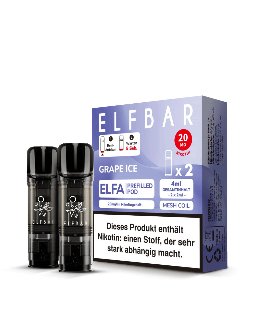 ELFA Pods Grape Ice (2 Stück) 20mg - Smokers Paradise