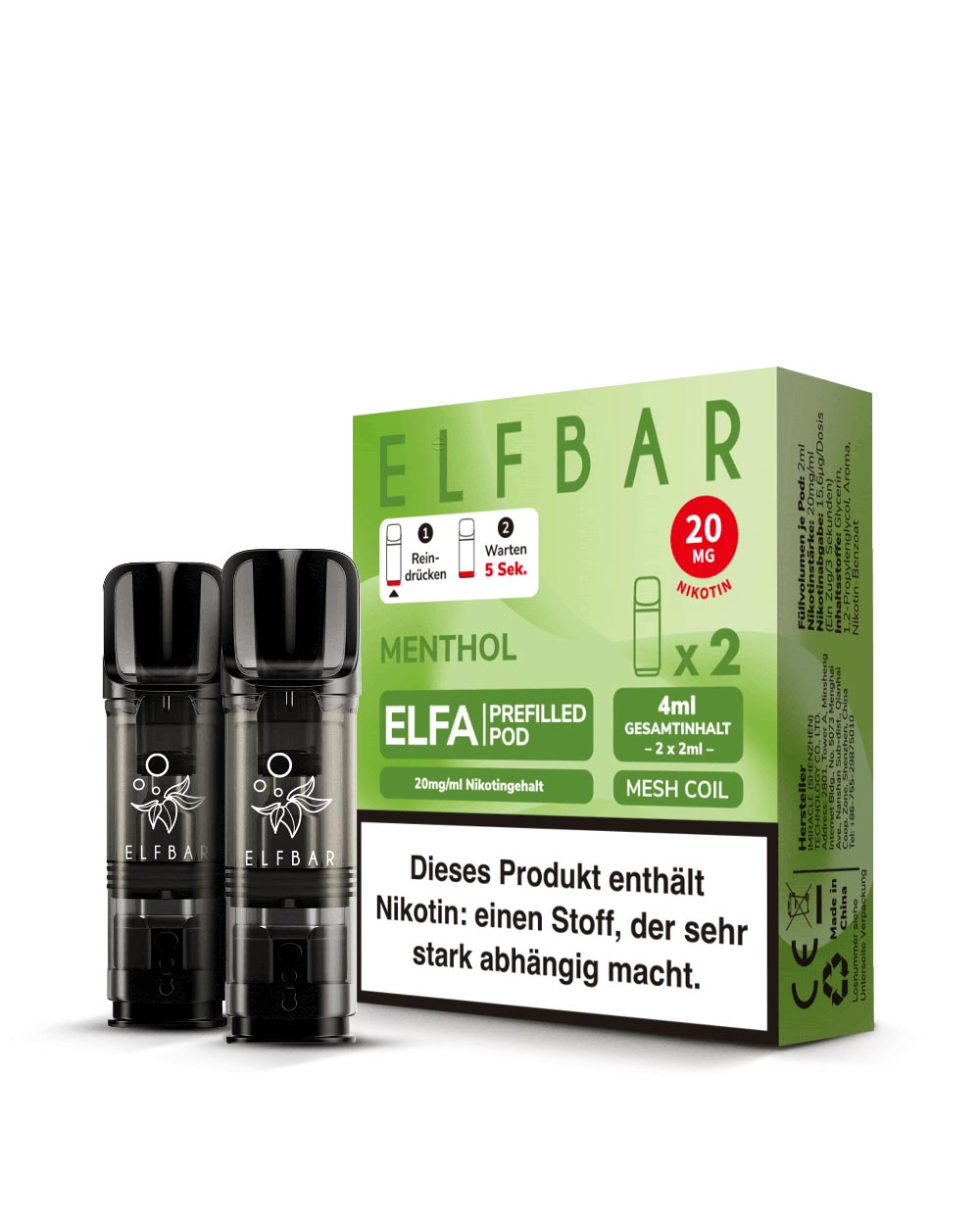 ELFA Pods Menthol (2 Stück) 20mg - Smokers Paradise