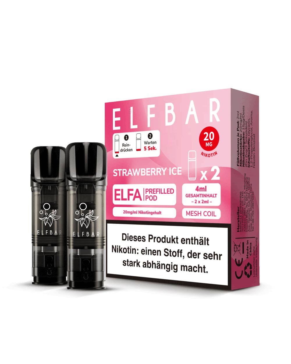 ELFA Pods Strawberry Ice (2 Stück) 20mg - Smokers Paradise