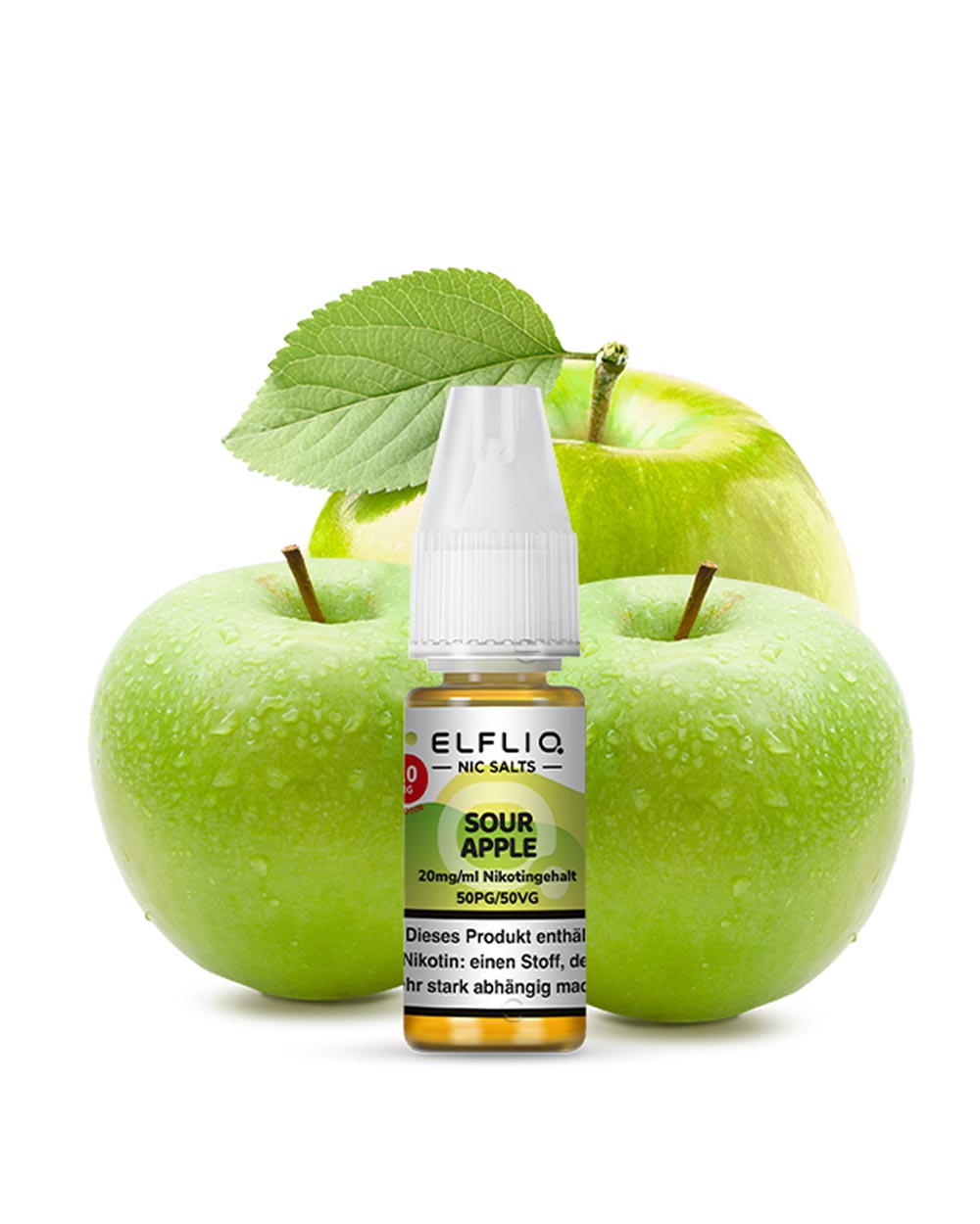 Elfliq Sour Apple Nikotinsalz Liquid 10ml - Smokers Paradise
