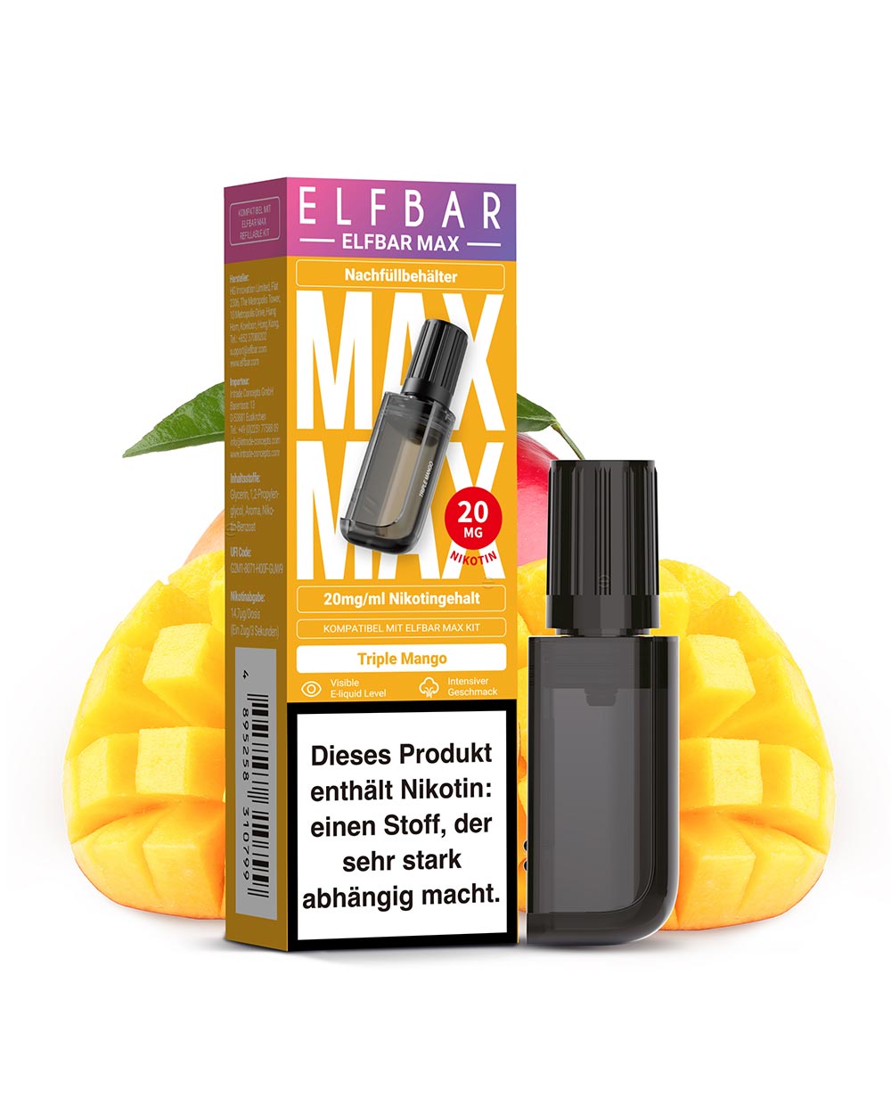 Elfbar Max Pod Triple Mango 20mg - Smokers Paradise