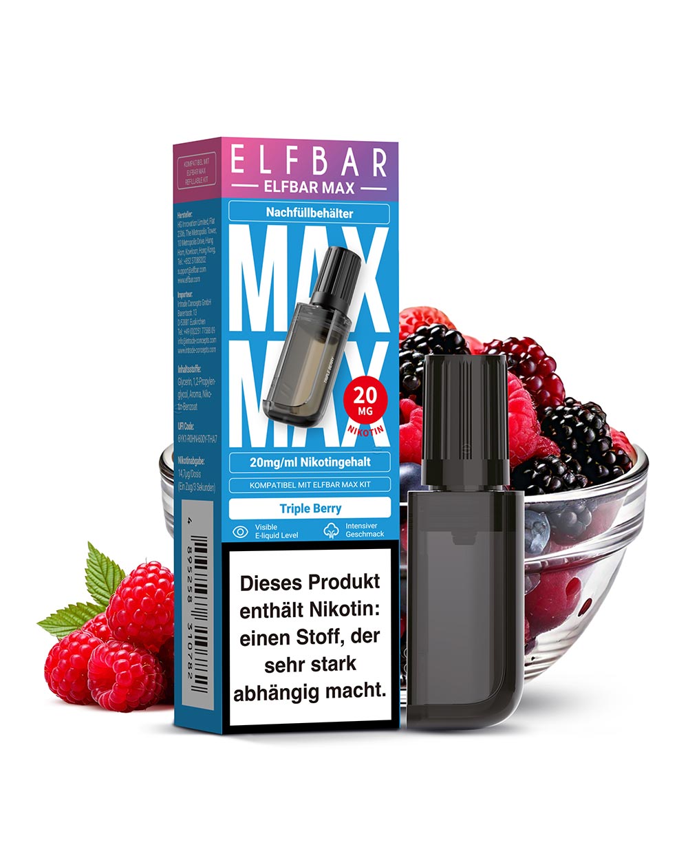 Elfbar Max Pod Triple Berry 20mg - Smokers Paradise