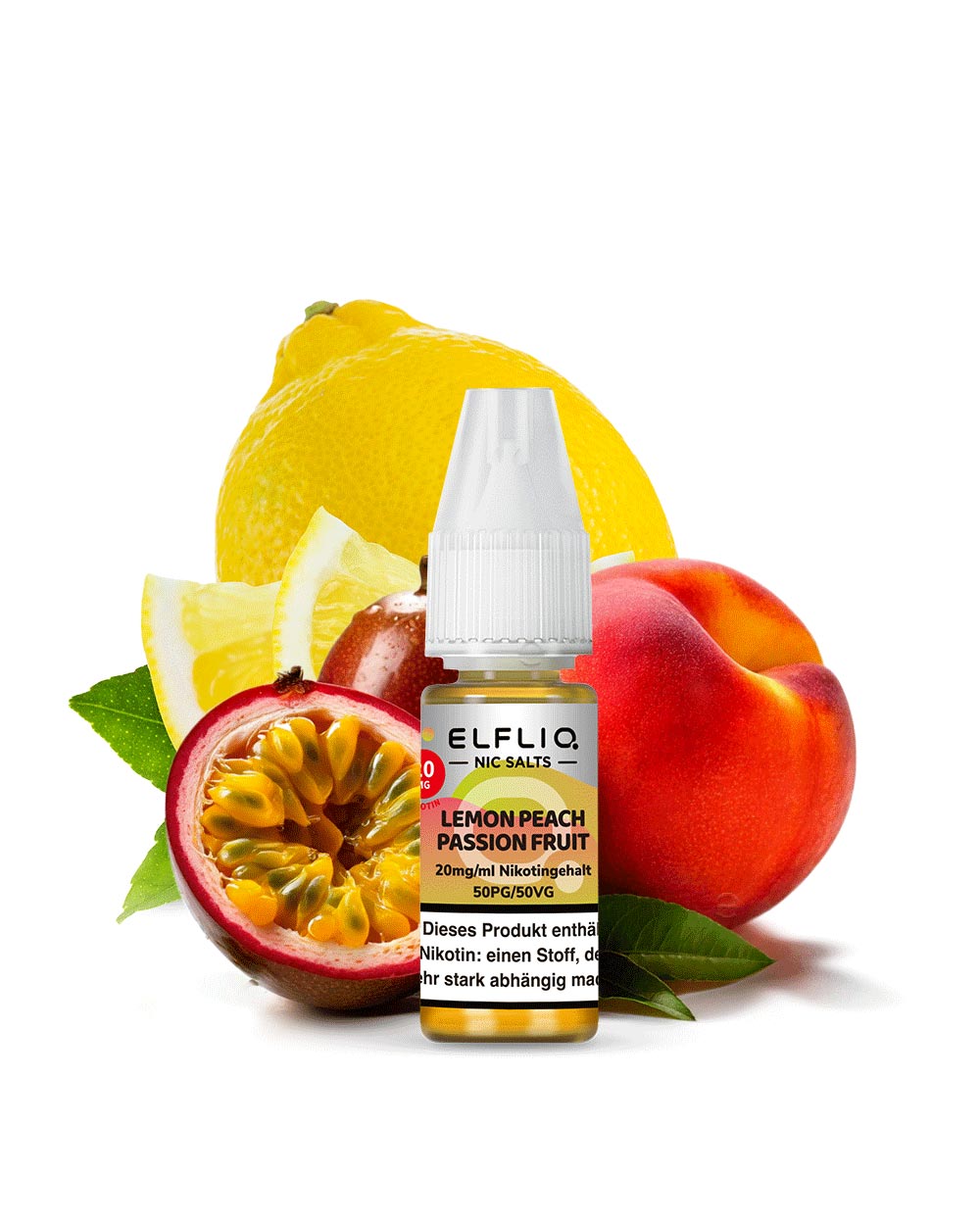 Elfliq Lemon Peach Passionfruit Nikotinsalz Liquid 10ml - Smokers Paradise